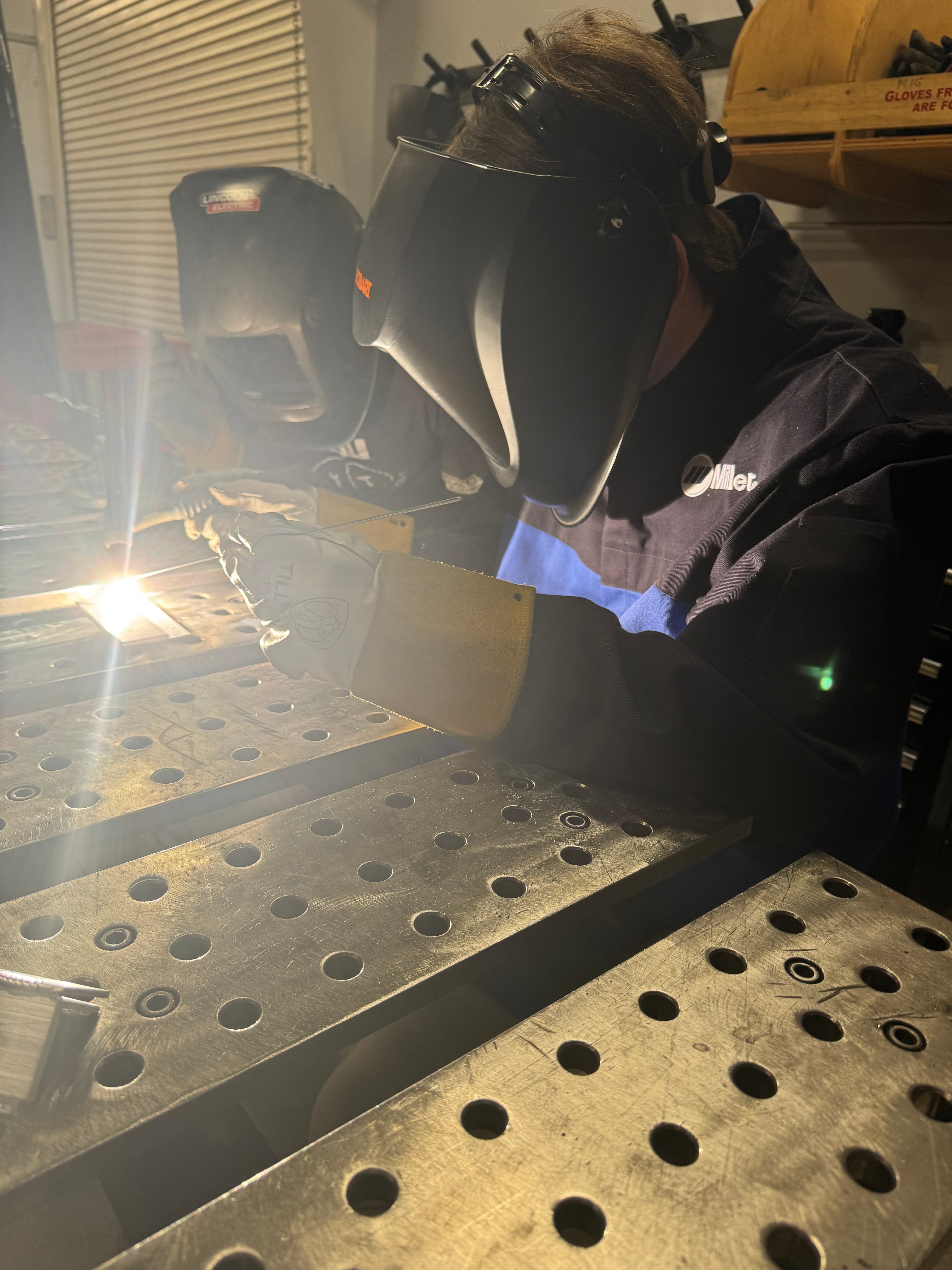 Welding the pioneer frame
